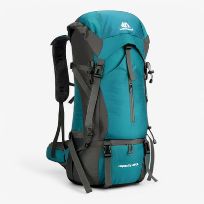 70L Camping-Nylonrucksack mit Regenschutz