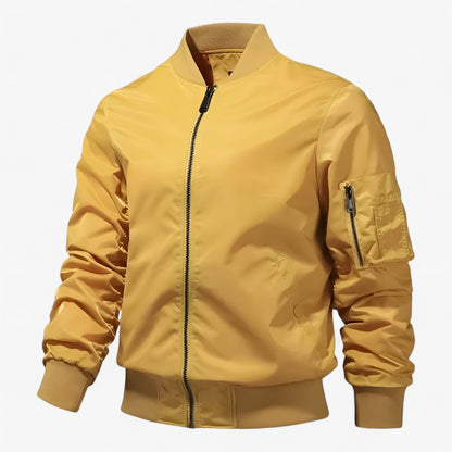 Aero | Pilotjacke für Herren – Stehkragen Fliegerjacke Einfarbig