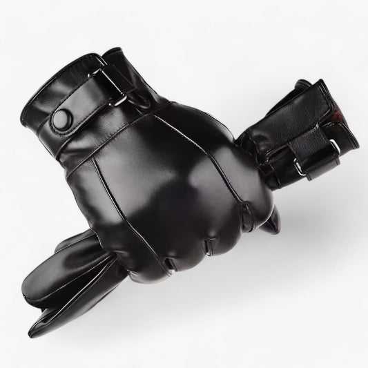 Herren Lederhandschuhe - Wärme aus echtem Lammfell für den Winter
